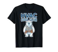 HVAC Cool Club Humor Polar Bear Air Conditioning Technician T-Shirt