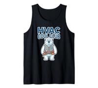 HVAC Cool Club Humor Polar Bear Air Conditioning Technician Tank Top