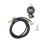 HVAC Digital Manifold Gauge 0-60 Bar Pressure Meter for R32 R290 Refrigeration Tools Black(MG-201-1 Home Set)
