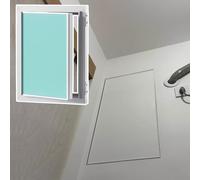 HVAC Duct Access Door Panel, Flush Mount Hidden Wall Cover for Drywall, Touch Latch Inspection Plate for Maintenance, Heating, and Water Valve Access