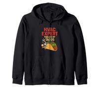 HVAC Expert Fueled By Tacos Funny HVAC Technician Father Zip Hoodie