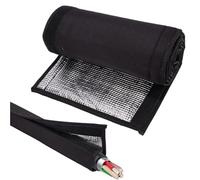 HVAC Insulation Wrap | 3-Layer Weatherproof Thermal Sleeve | 600D Oxford Water Pipe Insulation 72x10in - for Wire Cable Winter Attic Building Draft Gutter