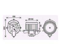 HVAC Interior Blower Motor CN8310 AVA Heater 6441CG