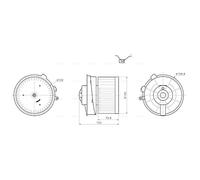 AVA COOLING SYSTEMS DN8486 Blower motor