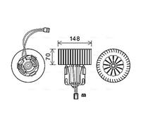 AVA Cabin Fan Blower Motor BW8540 for ROLLS-ROYCE GHOST (2009) 6.6 BLACK BADGE e
