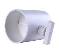 XIBIO HVAC Manual Plastic Air Duct Check Valve Volume Flow Rate Damper for ventilation Flexible pipe 80/100/120/150mm ABS (Size : 100mm)