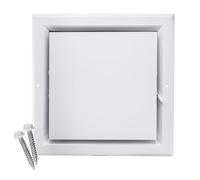HVAC Premium 10" x 10" [Duct Opening] Flat Plaque Aluminum Ceiling Supply Diffuser Duct Cover with Lever-Operated Damper for Air Flow Control [Outer Dimensions: 13" x 13"]