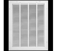 HVAC Premium 20 x 28 Duct Opening Steel Return Air Filter Grille, for 1-inch Filter, Removable Door, Flat Stamped HVAC Vent Cover Grille, Outer Dimensions 22.5 x 30.5