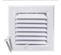 HVAC Premium 8" x 8" [Duct Opening] 1-Way Extruded Aluminum Ceiling Supply Diffuser Duct Cover with Lever-Operated Damper for Air Flow Control [Outer Dimensions: 11" x 11"]