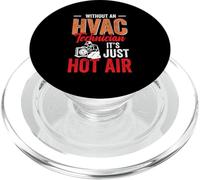 HVAC Profession Tech Technician Save Marriage Husband Wife PopSockets PopGrip for MagSafe