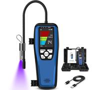 HVAC Refrigerant Leak Detector, ALD-200 Freon Leak Detector, Rechargeable Freon Sniffer Halogen Combustible Gas Leak Detector 16-Inch Sensor Probes with Loud Alarm,for R134A R410A R22 R600A R454B