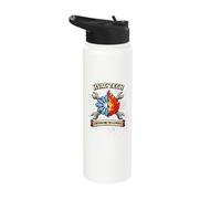 HVAC Tech Controlling Elements Wrench Fire Ice Stainless Steel Insulated Water Bottle