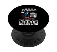 HVAC Tech FAQ AC Repairman HVAC Technician PopSockets Adhesive PopGrip