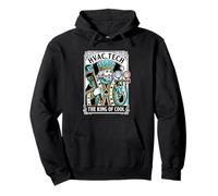 HVAC Tech King Of Cool Funny AC Refrigeration Mechanic Pullover Hoodie