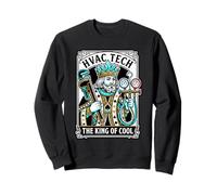 HVAC Tech King Of Cool Funny AC Refrigeration Mechanic Sweatshirt