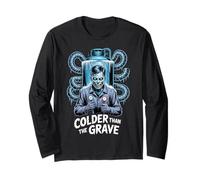 HVAC Technician Halloween Colder Than The Grave Long Sleeve T-Shirt
