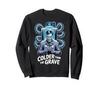 HVAC Technician Halloween Colder Than The Grave Sweatshirt