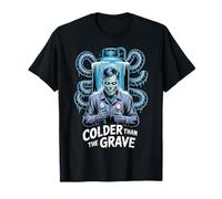 HVAC Technician Halloween Colder Than The Grave T-Shirt