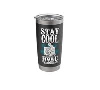 HVAC Technician Tech Pun Vintage Stay Cool I'm A HVAC Stainless Steel Insulated Tumbler