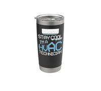 HVAC Technician Tech Pun Vintage Stay Cool I'm A HVAC Stainless Steel Insulated Tumbler