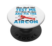 HVAC Technician Tech Thou Shall Not Test Me For I Make The PopSockets Adhesive PopGrip