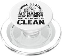 HVAC Technician Tech Vintage Hvac Tech My Hands May Be Dirty PopSockets PopGrip for MagSafe