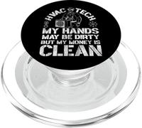 HVAC Technician Tech Vintage Hvac Tech My Hands May Be Dirty PopSockets PopGrip for MagSafe