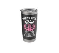 HVAC Technician Tech Wife Vintage HVAC Tech's Wife Yes, He's Stainless Steel Insulated Tumbler