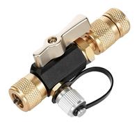 HVAC Valve Core Removal Tool 1/4" SAE Port, Mega Flow Vacuum-Rated Valve Core Remover Installer Tool for Fast Recovery & Evacuation, 20 Microns Vacuum & 800 PSI, for R22 R410A R32 R12 A/C System