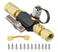 HVAC Valve Core Removal Tool with Adjustable Stem and Magnetic Cap Compatible with 1/4 inch and 5/16 inch Fittings for Various Air Conditioning Systems
