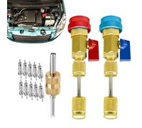 HVAC Valve Remover - Non Slip Core Extraction Tool, Quick Release AC Repair Gear, Tire Stem Maintenance Hardware, Refrigeration Service Supply, Metal Hand Tool Category, Brass Finish Device