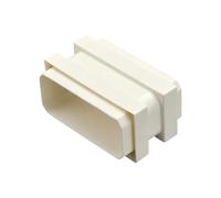 HVAC Vent Pipe Adapter ABS Rectangular Duct Fitting for Ceiling Exhaust Ventilation Layout Installation Projects Bathroom Fan Kitchen Exhaust Wall Duct Extension