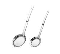 Hvanam Kitchen Skimmer Strainers Stainless Steel Mesh Colanders Food Strainers Set Fine Mesh Sieve With Handle Slotted Spoon Handheld Fry Oil Filter For Cooking Vegetable Strainer Foam Hot Pot 2Pack