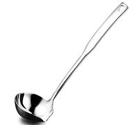 Hvanam Kitchen Soup Ladle 304 Stainless Steel Punch Metal Luminous Ladell Spoons With Pour Spout Gravy Ladles for Serving,Cooking,Canning,11.8 inch