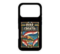 Hvar Croatia Flag Vintage Coastal Travel Art Case for iPhone 17 Pro