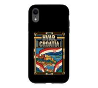 Hvar Croatia Flag Vintage Coastal Travel Art Case for iPhone XR
