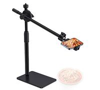 HVAYING Overhead Phone and Camera Mount Stand for YouTube Live Video Cooking Makeup and Crafts - Compatible with iPhone Logitech Webcam