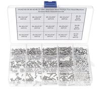 HVAZI #2-56#4-40#6-32 UNC Stainless Steel Phillips Pan Head Machine Screws Nuts Assortment Kit