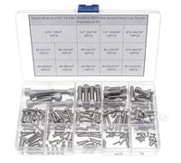 HVAZI #2-56 to 5/16"-18 UNC Stainless Steel Hex Socket Head Cap Screws Assortment Kit