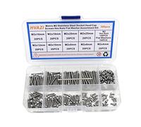 HVAZI Metric M2 Stainless Steel Socket Head Cap Screws Hex Nuts Flat Washer Assortment Kit
