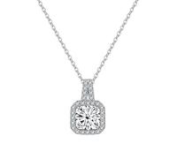 HVBIHRJIP Accessories 1 D Color Blue Yellow Pink Moissanite Pendant Necklaces for Women Women Necklace - Engagement Valentine's Day Birthday