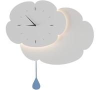 HVBIHRJIP Creative White Clock Shape Wall Sconce Metal Wall Mounted Light, Living Room Study Room Bedroom Bedside Led Wall Light Fixtures, 36W- 3 Color Temp Indoor Decor Wall Lamp