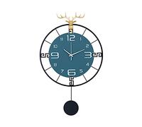 HVBIHRJIP Decor Clock Wall Clocks Modern Creative Deer Head Clocks Bedroom Living Room Corridor Silent Swing Clock Office No Ticking Decorative Wall Clock Wall Clock