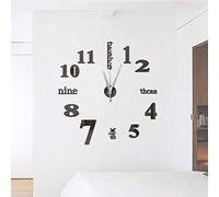 HVBIHRJIP Diy stereo living room wall clock personality fun ecological sticker ecological @ @ red with black needle