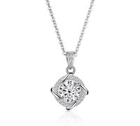 HVBIHRJIP jewelry s 1 D Color Blue Pink Green Moissanite Pendant Necklaces for Women Diamond Necklace for Women - Valentine's Day Birthday