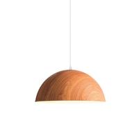 HVBIHRJIP Pendant Lights for Bedroom Wood Grain Metal Dome Fixture Simple Semicircle Retro Rustic Hanging Lamp Farmhouse Chandelier for Kitchen Island Dining Table Bar Counter (A 11.8in)
