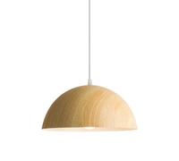 HVBIHRJIP Pendant Lights for Bedroom Wood Grain Metal Dome Fixture Simple Semicircle Retro Rustic Hanging Lamp Farmhouse Chandelier for Kitchen Island Dining Table Bar Counter (A 11.8in)