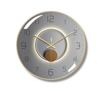 HVBIHRJIP Wall clock, Art Deco wall Modern Clock in Silent Metal and without ticking, suitable for the living room, bedroom, study room