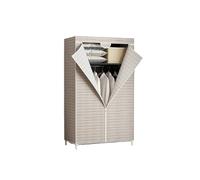 HVDBEYASA Canvas Wardrobes for Bedroom Fabric Wardrobe Portable Wardrobe Wardrobes for Bedroom Clothes Storage Wardrobe Pop Up Wardrobe Single Canvas Wardrobe Wardrobe with Shelves(White)