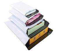 HVDHYY 100pcs Postage Bags for Clothes Mixed Sizes Packaging Bags Parcel Bag for Posting Waterproof Mailing Bag White Plastic Post Shipping Bags Tamper-Proof Self Seal Postal Bags New Material